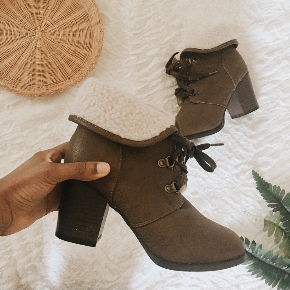 Bethany Mota • Faux Fur Heeled Boots
